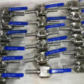 Class800 3pcs Body 100mm Nipple Floating Ball Valve